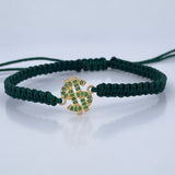 Green Sign Bracelet Weight 0.65gr / 18K Gold &