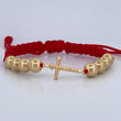 Red Bracelet Christ Cross 3.25gr / 18K Gold &