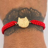 Red Horseshoe Horse Bracelet 1.2gr / 18K Gold &