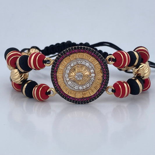 Black Roulette Bracelet 11.75gr / 18K Gold &