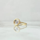 Hearts Ring 1.5gr / Size 6 1/2 / White-Black Zircons Two Yellow and White Golds