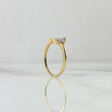 Crown Ring 1.9gr / T5 1/2 / White-Purple Zircons Yellow Gold