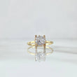 Solitario Piscis 1.65gr / T6 1/4 Anillo Circones Blancos Oro Amarillo