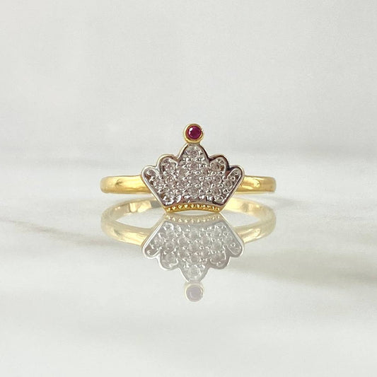 Anillo Corona 1.55gr / T7 1/4 / Oro Amarillo 18K !