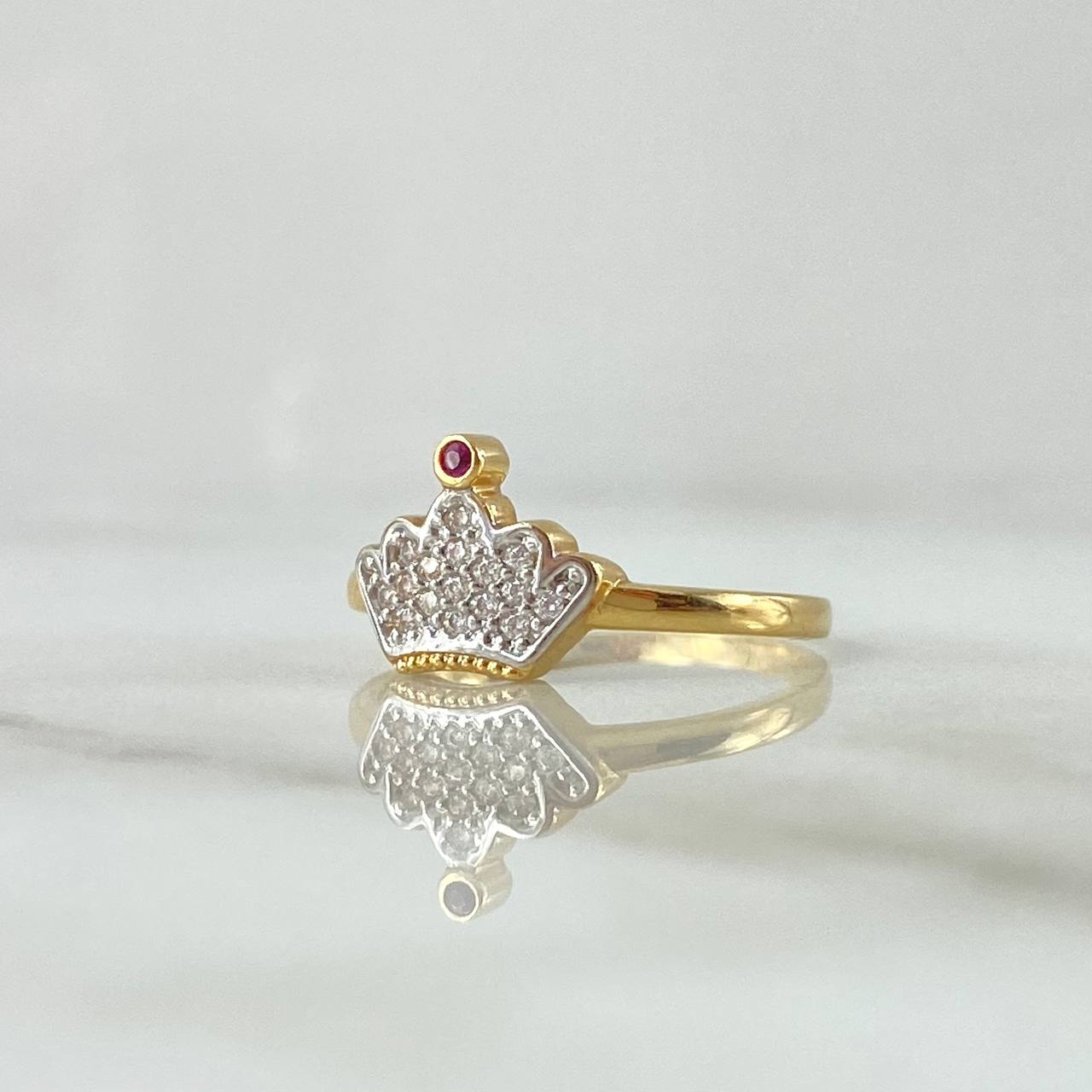 Anillo Corona 1.55gr / T7 1/4 / Oro Amarillo 18K !