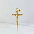 Pendant Cross Christ 1.75gr / 4.3cm / Smooth Rod 18K Yellow Gold ©