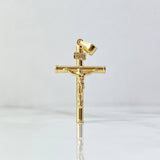 Pendant Cross Christ 1.75gr / 4.3cm / Smooth Rod 18K Yellow Gold ©