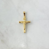 Pendant Cross Christ 1.25gr / 3.6cm / Smooth Rod 18K Yellow Gold