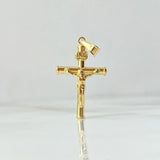 Pendant Cross Christ 1.25gr / 3.6cm / Smooth Rod 18K Yellow Gold