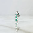 Pendant Trio 0.9gr / 1.9cm Emeralds 24pts White Gold (Jewelry Offer)*