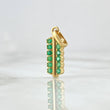 Pendant Double Rail 1.9gr / 2.2cm Emerald 30pts Yellow Gold (Jewelry Offer)