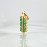 Pendant Double Rail 1.9gr / 2.2cm Emerald 30pts Yellow Gold (Jewelry Offer)