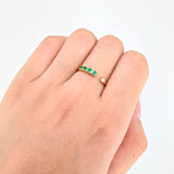 Anillo Abrazo Tretacorazon Esmeraldas 20pts 1.3gr / T6 / Oro Amarillo 18K *