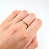 Anillo Ojos Exagonales Esmeraldas 19pts 1.7gr / T5 3/4 / Oro Amarillo 18K *