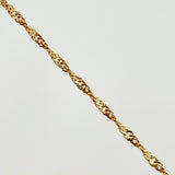 Set Cadena y Dije Singapur + Virgen Milagrosa 1.2gr / 15 3/4 in / 0.9mm Oro Amarillo 18K