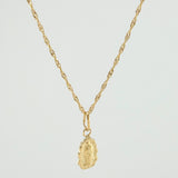 Set Cadena y Dije Singapur + Virgen Guadalupe 1.25gr / 15 3/4 in / 0.9mm Oro Amarillo 18K