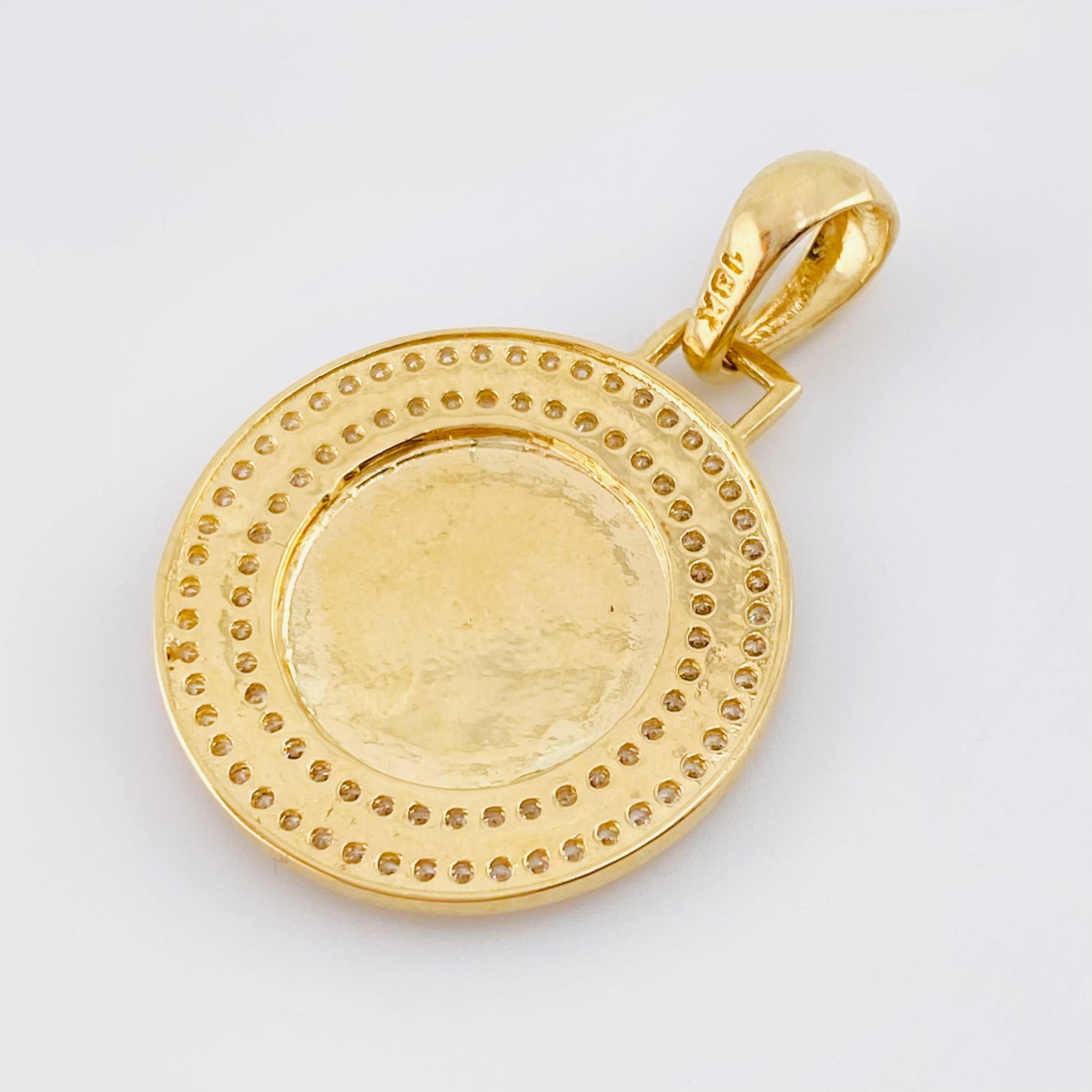 Dije Medalla Dólar 4.4gr / 1 1/4 in / Oro Amarillo 18K ©