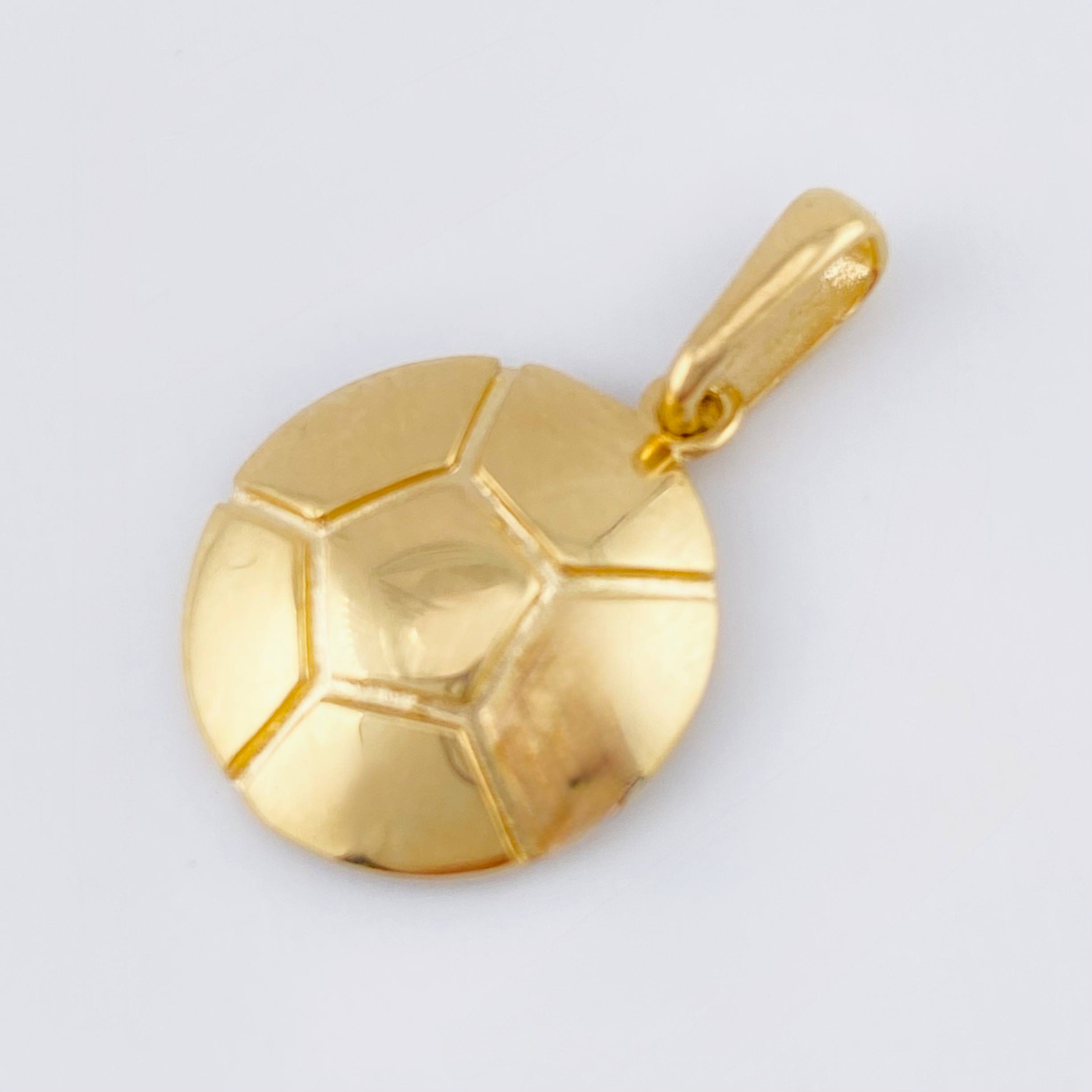 Dije Balón 2.3gr / 1 in / Oro Amarillo 18K *