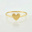 Anillo Corazon Liso 1gr / T7 / Oro Amarillo 18K ©