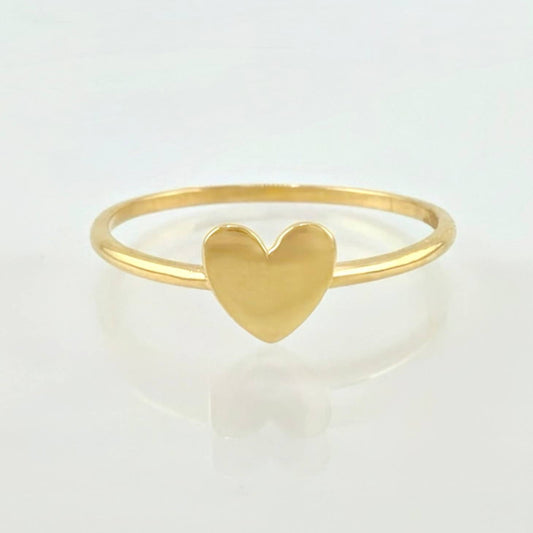 Plain Heart Ring 1gr / T7 / 18K Yellow Gold ©
