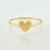 Anillo Corazon Liso 1gr / T7 / Oro Amarillo 18K ©