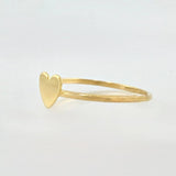 Anillo Corazon Liso 1gr / T7 / Oro Amarillo 18K ©
