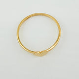 Anillo Corazon Liso 1gr / T7 / Oro Amarillo 18K ©