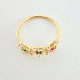 Anillo Trio Flor 2.1gr / T5 3/4 / Oro Amarillo 18K *