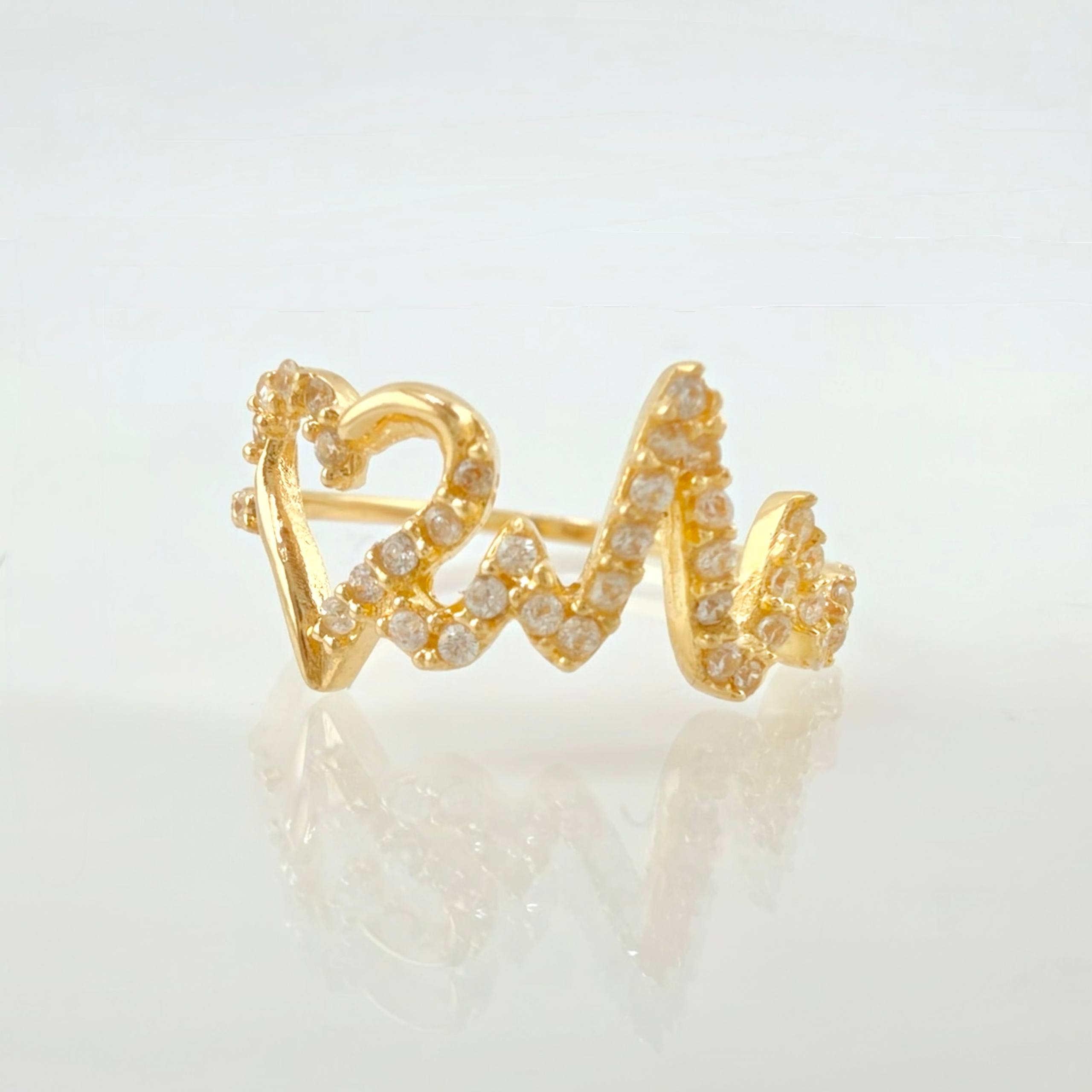 Anillo Latido Corazon 1.9gr / T5 1/2 / Oro Amarillo 18K
