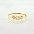 Trio Solitaire Ring 0.85gr / T6 3/4 / 18K Yellow Gold