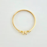 Anillo Solitario Trio 0.8gr / T7 / Oro Amarillo 18K *