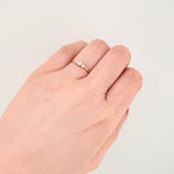 Anillo Solitario Trio 0.8gr / T7 / Oro Amarillo 18K *