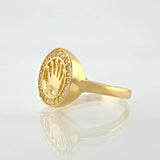 Anillo Corona Circular 2.6gr / T6 3/4 / Oro Amarillo 18K *