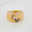 San Miguel Ring 7.85g / Size 11 Three Golds Yellow White Black 18K