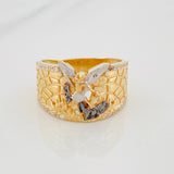 San Miguel Ring 7.85g / Size 11 Three Golds Yellow White Black 18K