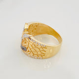 San Miguel Ring 7.85g / Size 11 Three Golds Yellow White Black 18K