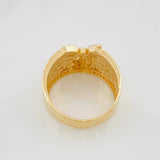 San Miguel Ring 7.85g / Size 11 Three Golds Yellow White Black 18K