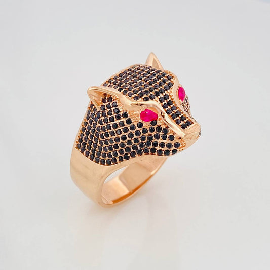 Anillo Pantera 9.7g / T10 3/4 Oro Rosa 18K