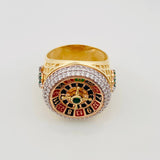 Anillo Ruleta Casino 14.25g / T10 1/2 Dos Oros Amarillo Blanco 18K