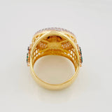 Casino Roulette Ring 13.35g / T10 Two-Tone Yellow White Gold 18K