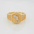 Anillo Caballo 6.1g / T10 3/4 Dos Oros Amarillo Blanco 18K