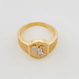 Anillo Caballo 6.1g / T10 3/4 Dos Oros Amarillo Blanco 18K