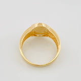 Anillo Caballo 6.1g / T10 3/4 Dos Oros Amarillo Blanco 18K