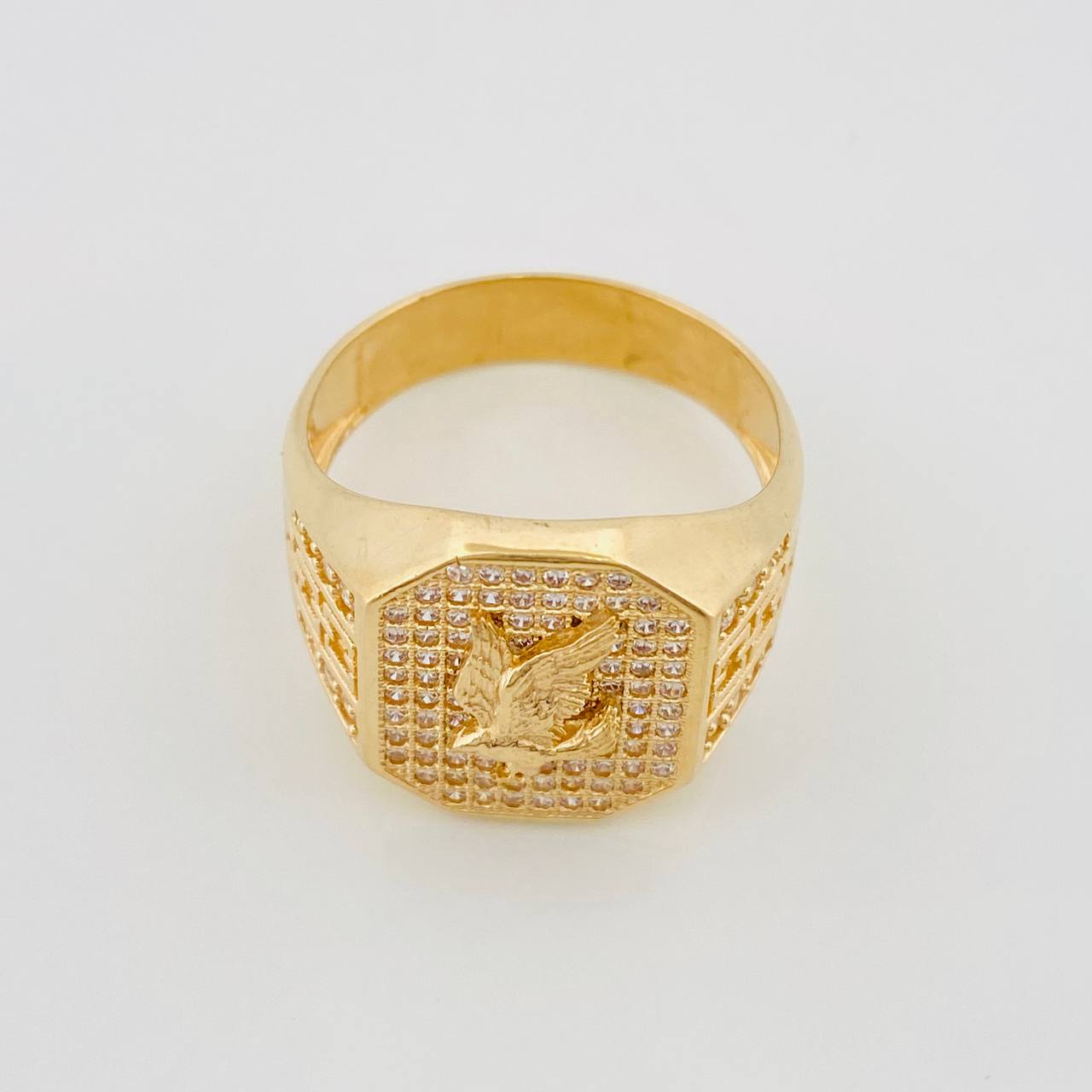 Anillo Aguilar 9.05g / T10 1/4 Oro Amarillo 18K