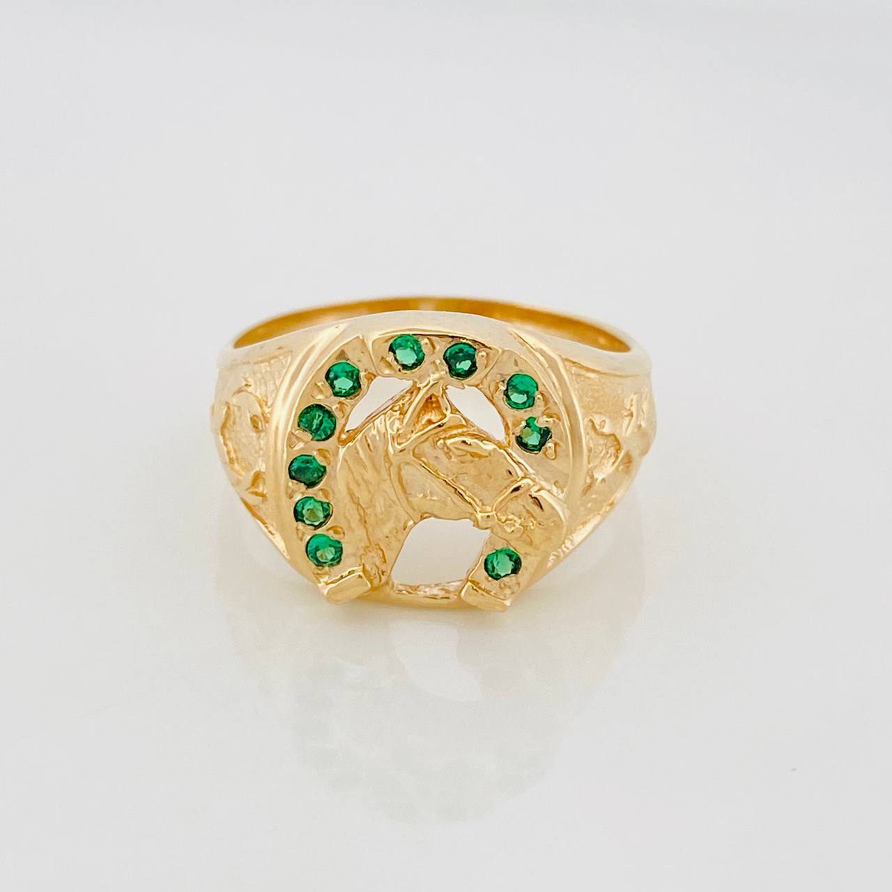 Anillo Herradura de Caballo 6.5g / T8 1/4 Oro Amarillo 18K