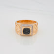 Anillo Sello 8.65g / T11 Dos Oros Blanco Rosa 18K