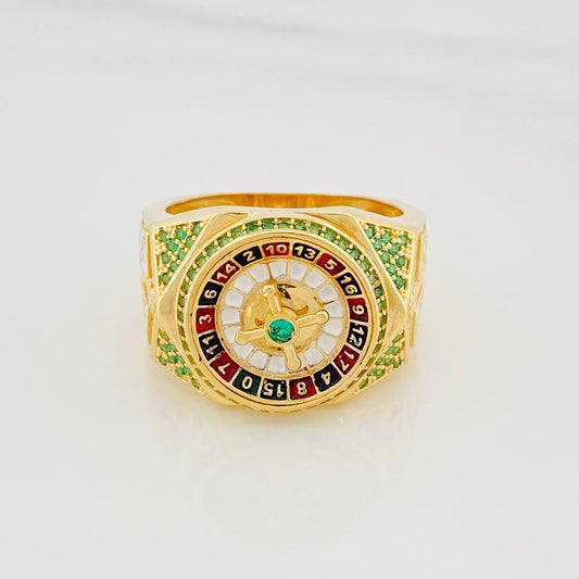 Anillo Ruleta Casino 12.75g / T10 1/2 Oro Amarillo 18K