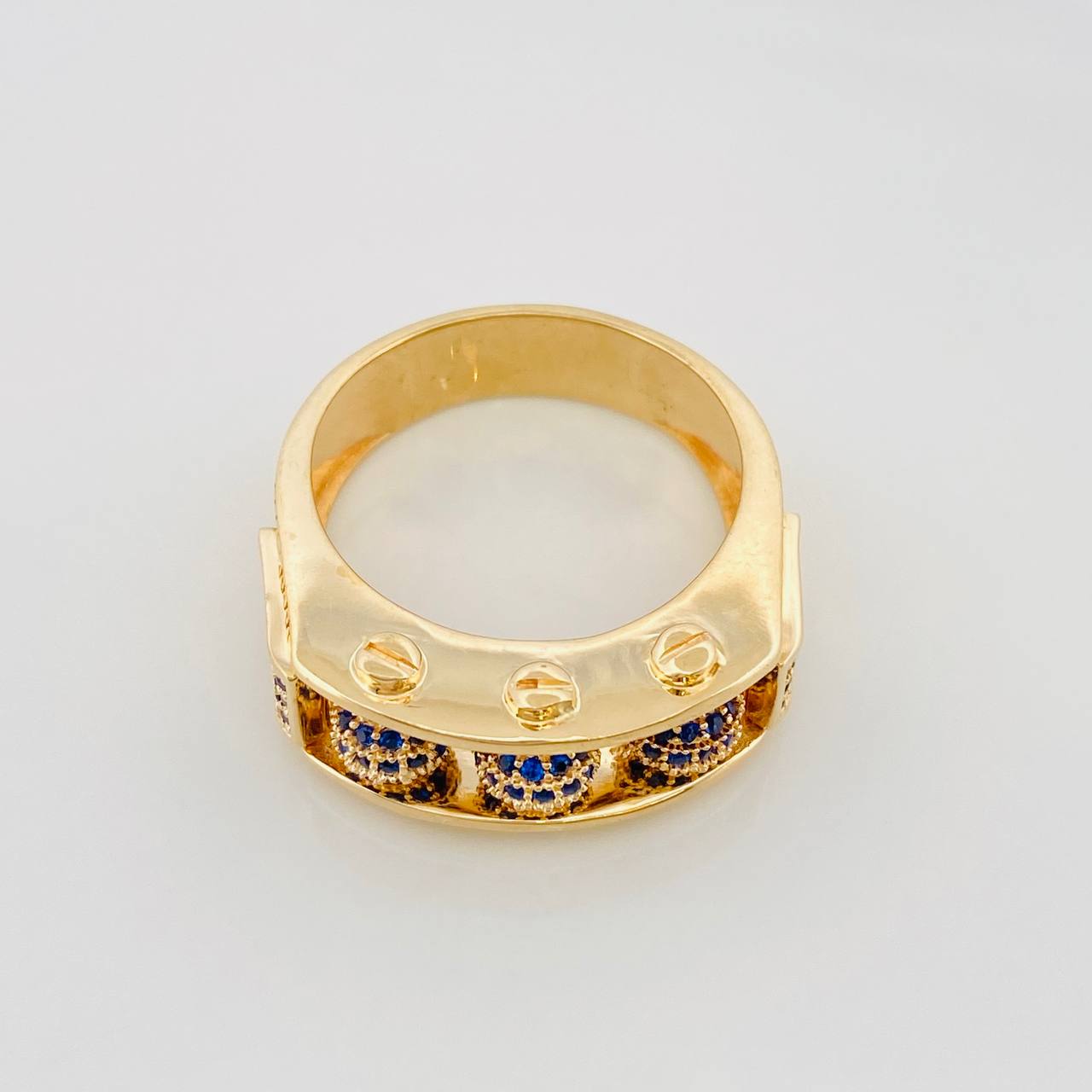 Anillo Bolas de Fuego 11.8g / T10 3/4 Oro Amarillo 18K