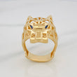 Panther Filigree Ring 13.35g / Size 10 3/4 Yellow Gold 18K