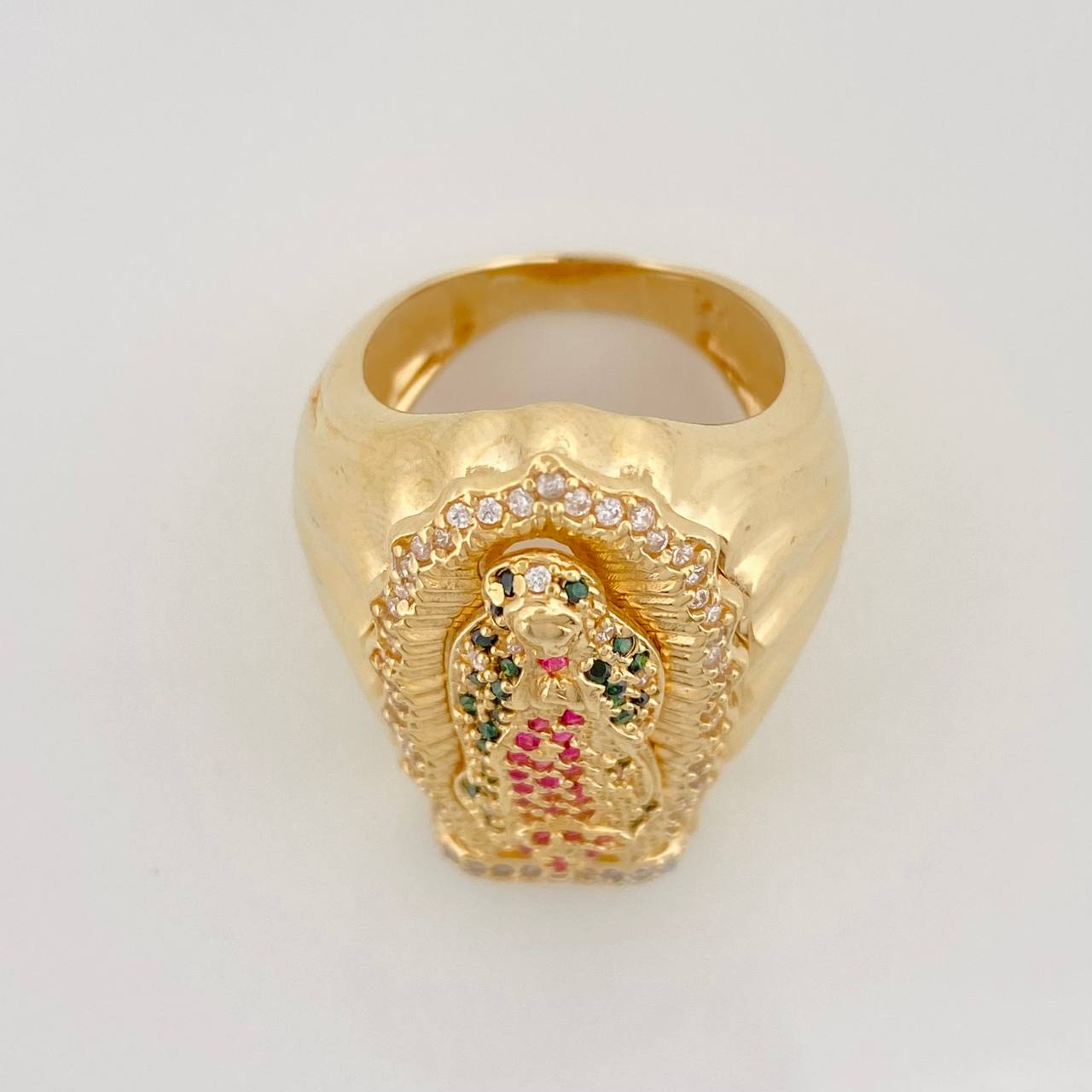 Anillo Virgen Guadalupe 16.7g / T8 Oro Amarillo 18K